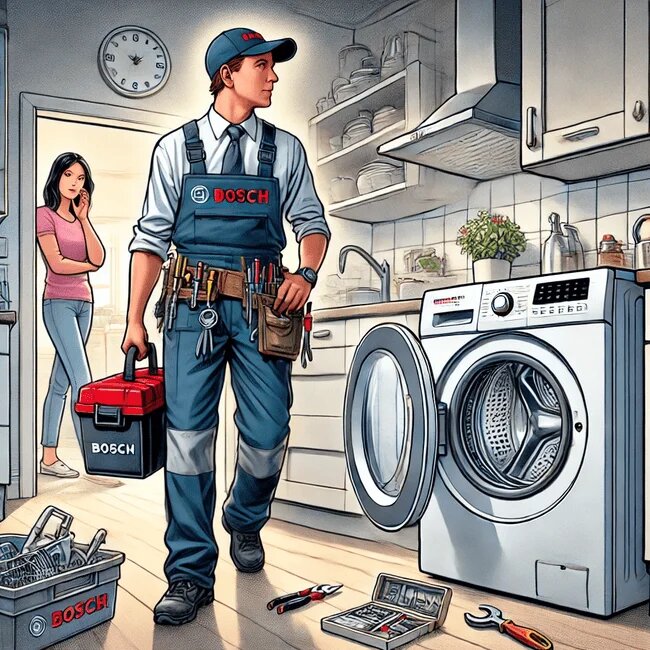 DALL·E-2024-11-05-01.01.50-An-illustration-depicting-an-emergency-repair-scenario-for-a-Bosch-appliance-in-a-home-setting.-The-scene-features-a-skilled-repair-technician-arrivin-1